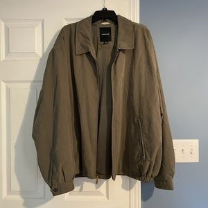 London Fog Mens Front Zip Jacket Size 3XL Tan Greige